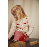 Copenhagen Colors Cream Lambwool Cardigan W. Bow Emb 3