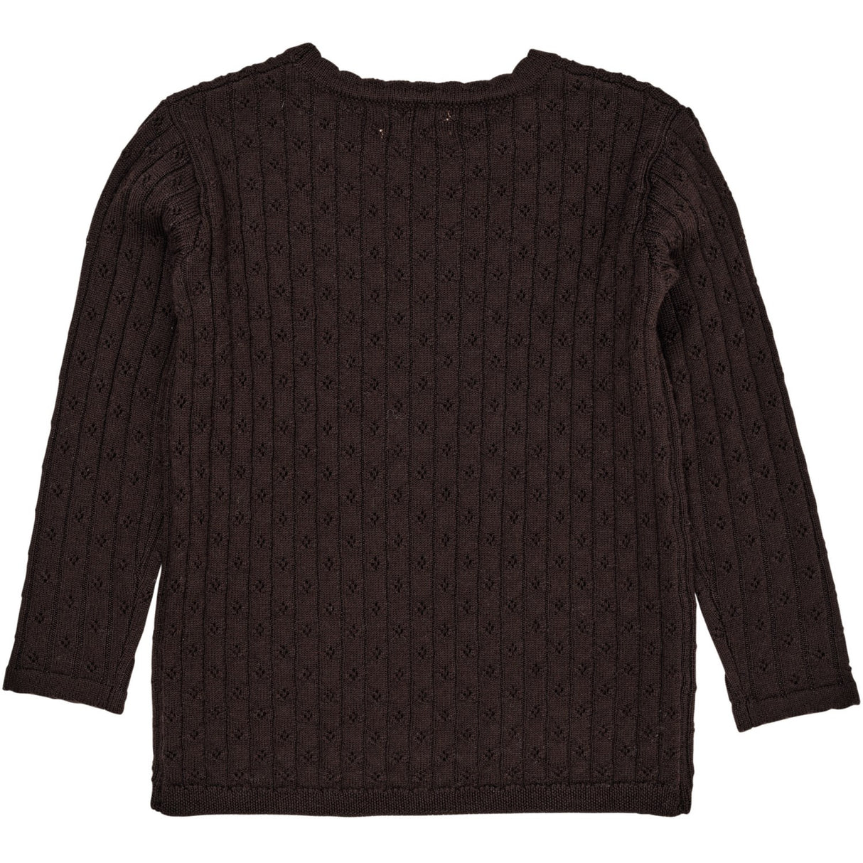 Copenhagen Colors DK Brown Merino Classic Pointelle Blouse 12