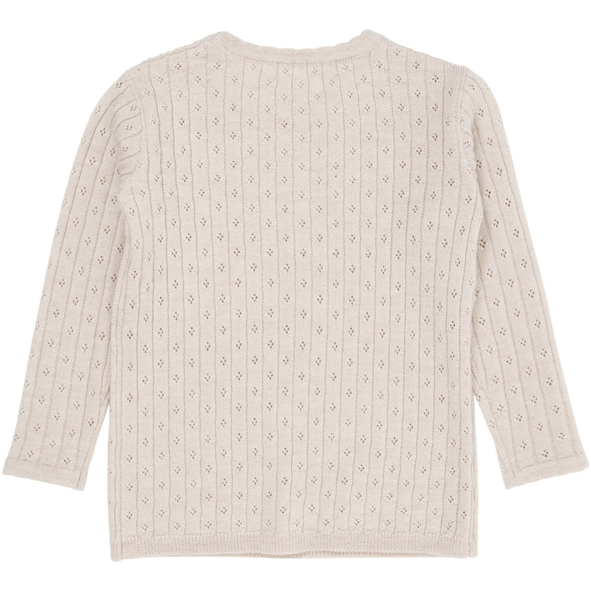 Copenhagen Colors Pale Cream Melange Merino Classic Pointelle Blus