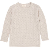 Copenhagen Colors Pale Cream Melange Merino Classic Pointelle Blus