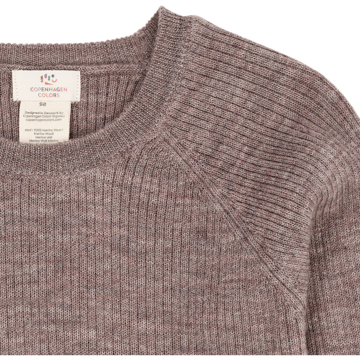 Copenhagen Colors Natural Melange Merino Classic Rib Blus