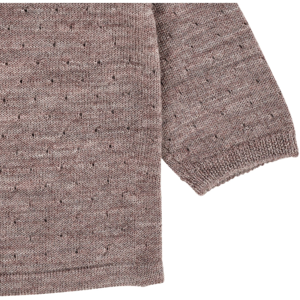 Copenhagen Colors Natural Melange Merino Crossover Cardigan W. Hole Pattern 15