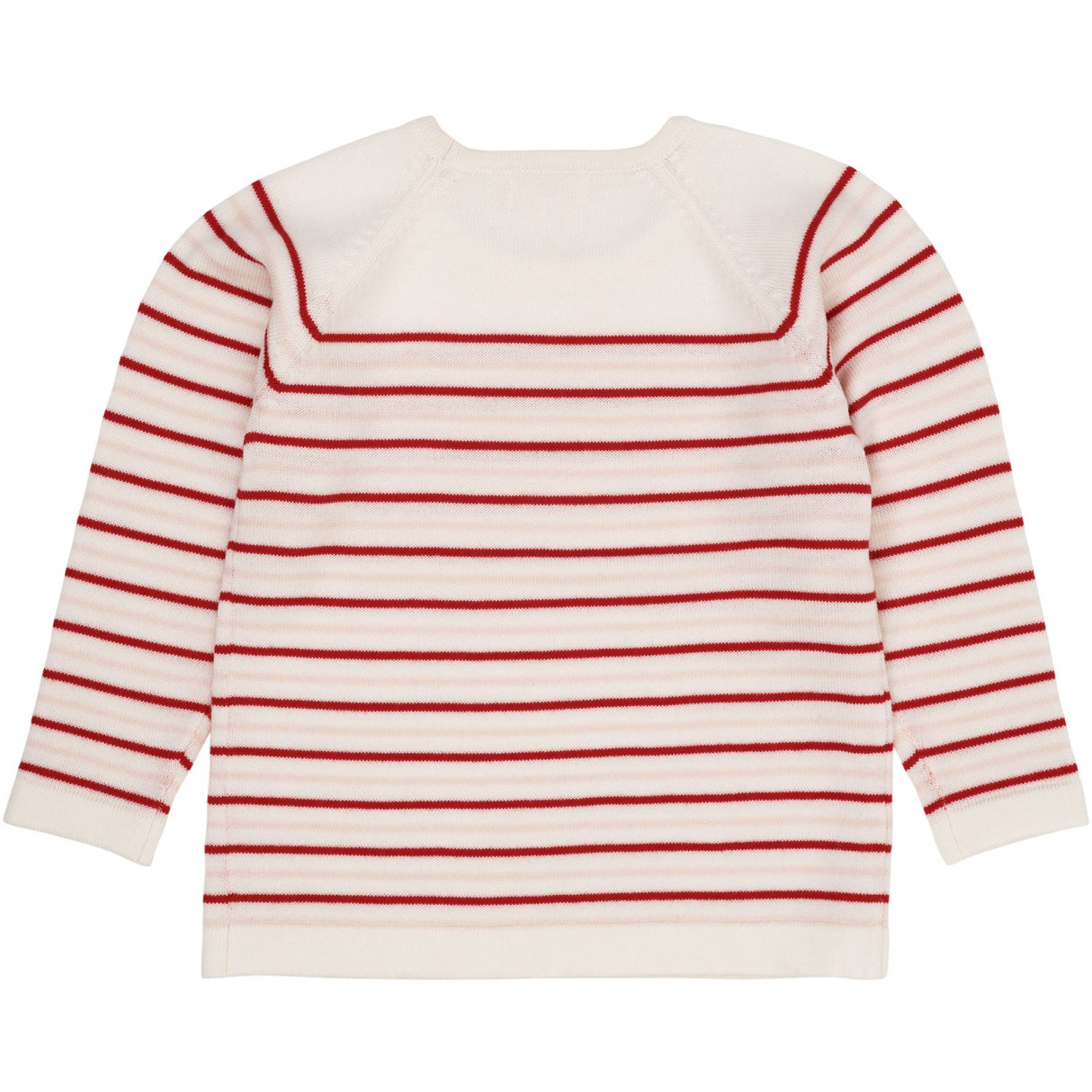 Copenhagen Colors Cream/Dusty Rose/Red Combi Merino Striped Blouse 2