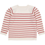 Copenhagen Colors Cream/Dusty Rose/Red Combi Merino Striped Blouse 2