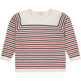 Copenhagen Colors Cream/Navy/Red Combi Merino Striped Blouse