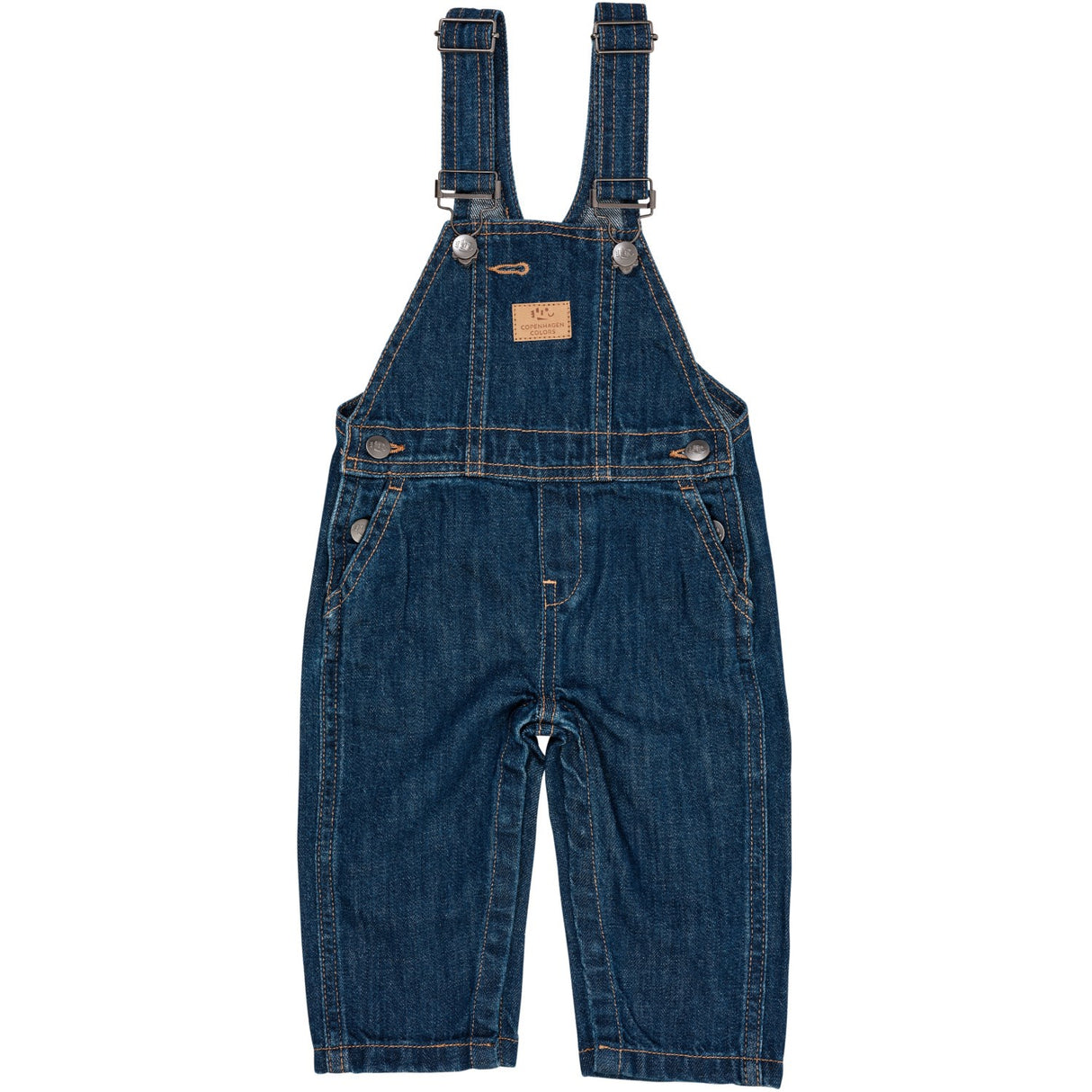 Copenhagen Colors Dark Indigo Blue Washed Organic Baby Överalls