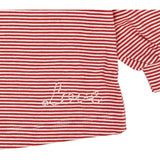 Copenhagen Colors Red/Cream Stripe Striped Blouse W. Collar 4