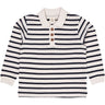 Copenhagen Colors Navy/Cream Stripe Striped Pique Pikétröja