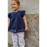 Copenhagen Colors Lavender W. Navy Hearts Twill Heart Byxor