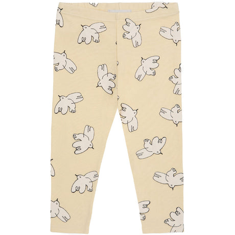 Bobo Choses Light Yellow Freedom Bird All Över Leggings