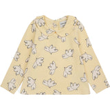 Bobo Choses Light Yellow Freedom Bird All Över Collar T-Shirt