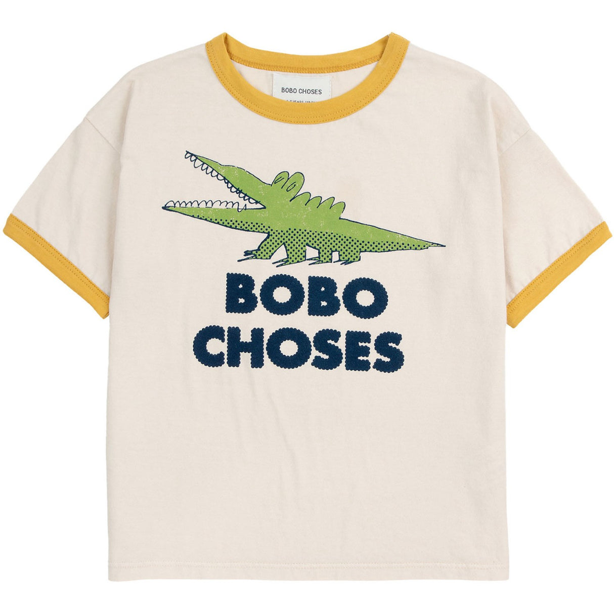 Bobo Choses White Talking Crocodile T-Shirt