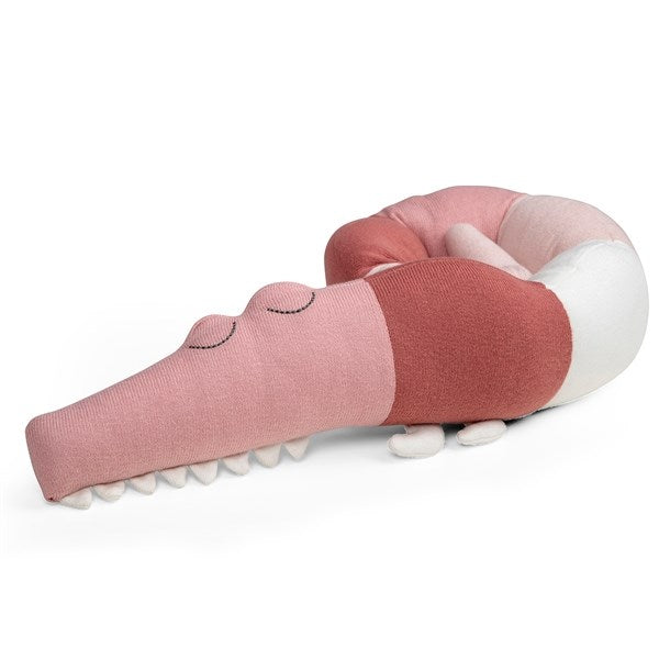 Sebra Stickad Minikudde Sleepy Croc Blossom Pink