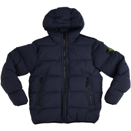 Stone Island Navy Blue Real Down Jacket