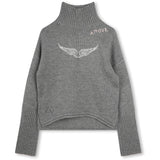 Zadig & Voltaire Chine Grey Pikétröja Neck Sweater Or Jumper