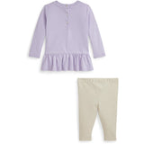 Ralph Lauren Baby Spring Iris/Oatmeal Hthr Blouse Leggings Set