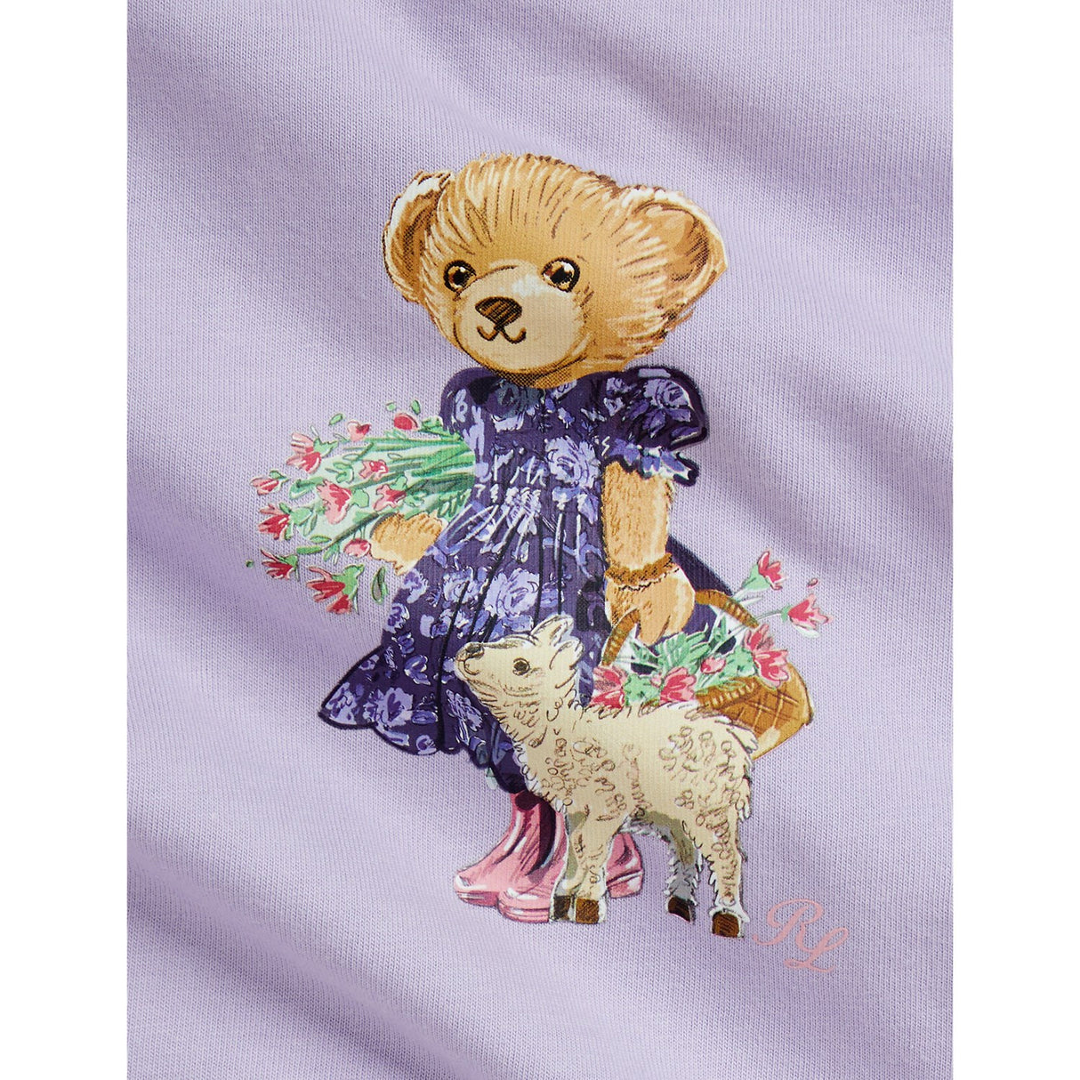 Ralph Lauren Baby Spring Iris/Oatmeal Hthr Blouse Leggings Set