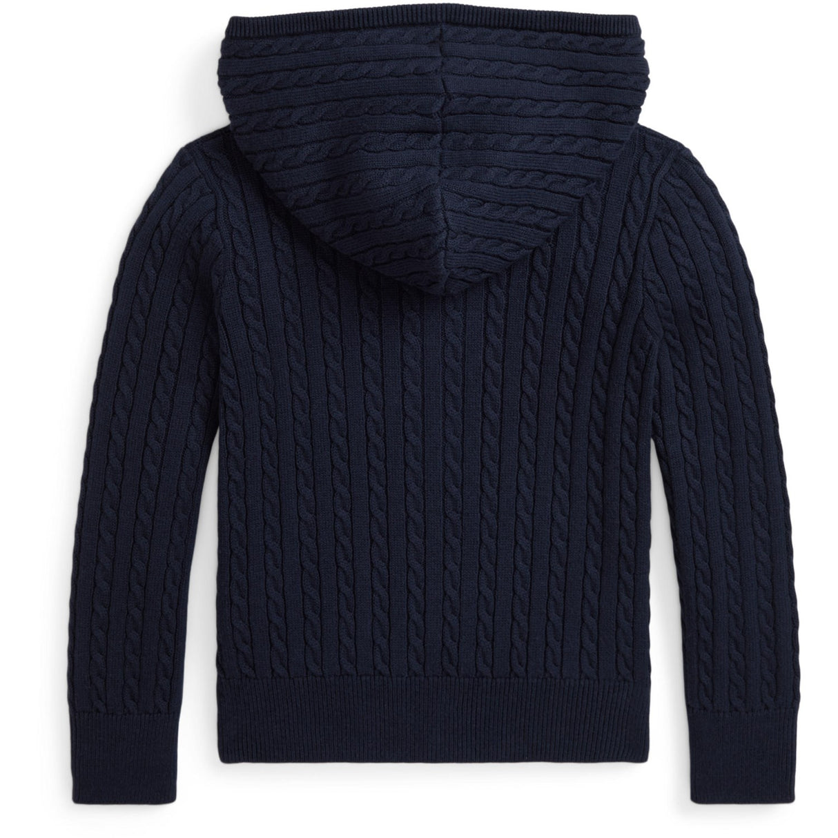 Pikétröja Ralph Lauren Hunter Navy w. Nevis Mini Cable Sweater Full Zip 2