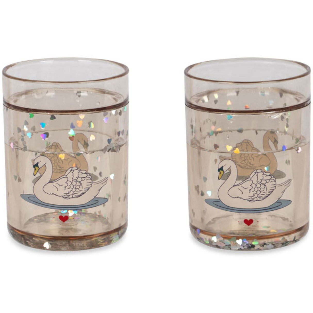 Konges Sløjd Swan Off White 2 Pack Glitter Cups