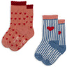 Konges Sløjd Heart Mix 2 Pack Jaquard Socks