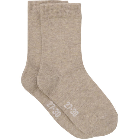 Minymo Silver Mink Melange Ankle Sock 2-Pack