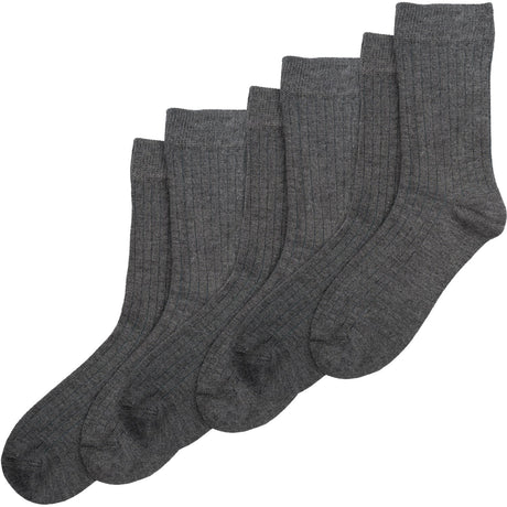 minipop® Dark Grey Melange Bambu Strumpor 3-Pack Noos