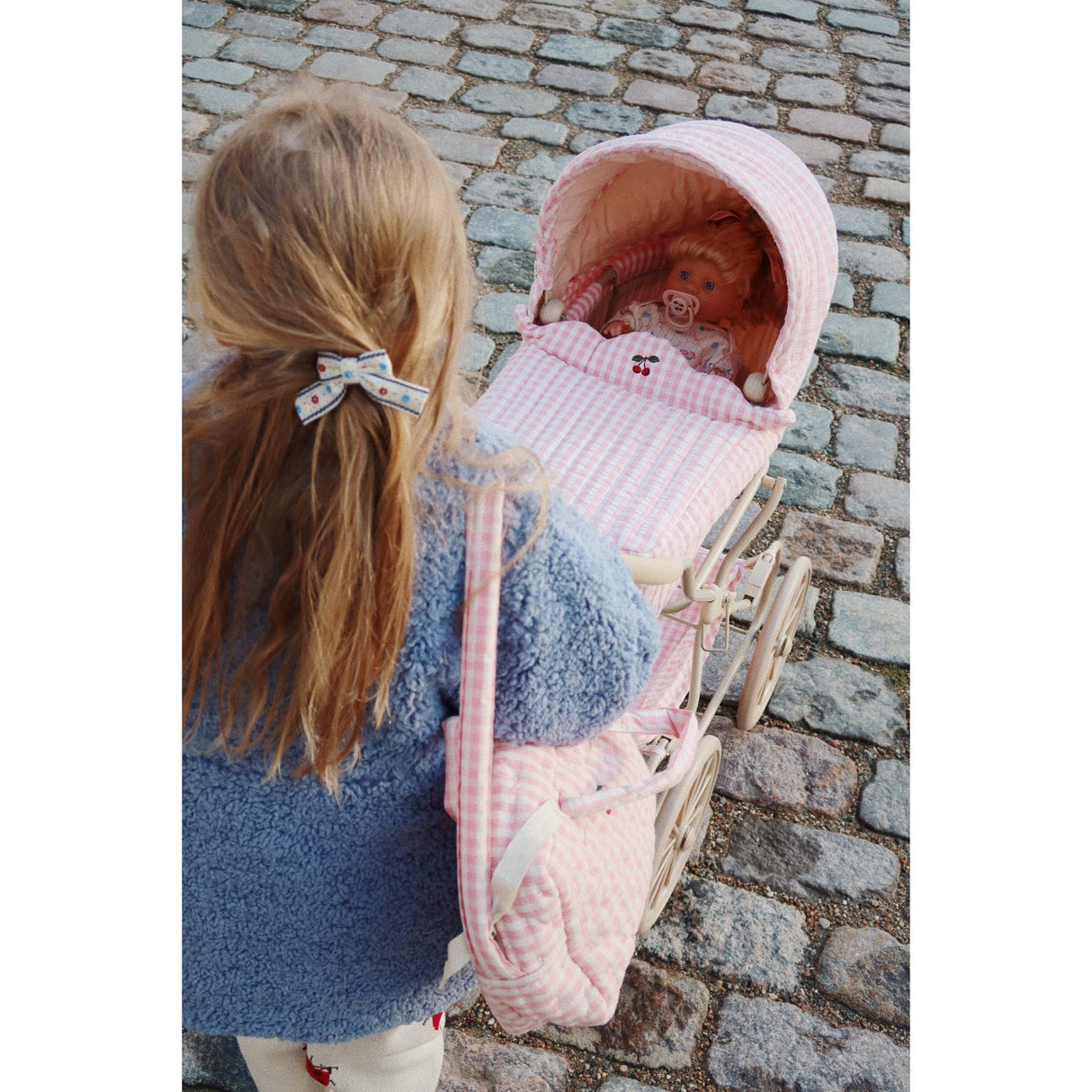 Konges Sløjd Powder Pink Check Doll Bag