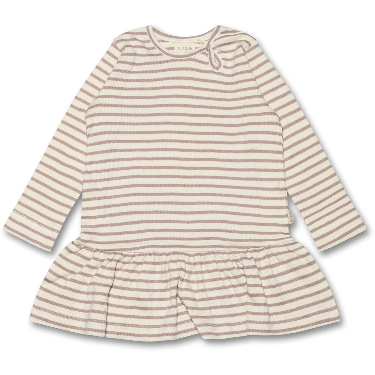 Petit Piao Rose Fawn Klänning Modal Striped