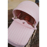 Konges Sløjd Powder Pink Check Doll Pram 6