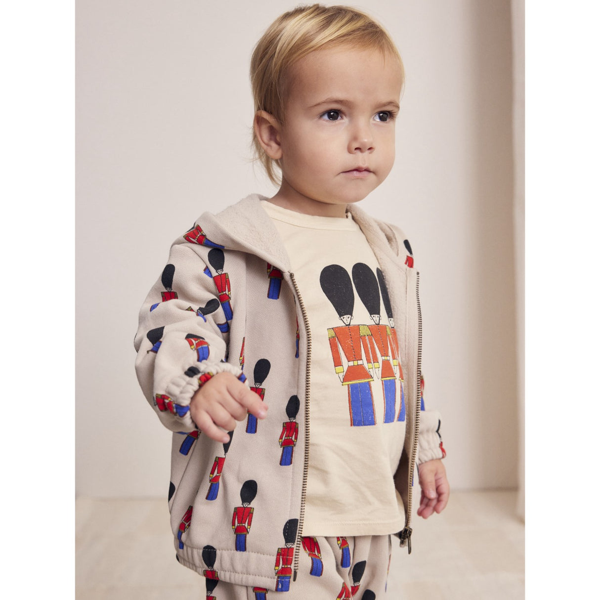 Bobo Choses Offwhite Little Tin Soldiers All Över Zipped Sweatshirt 3