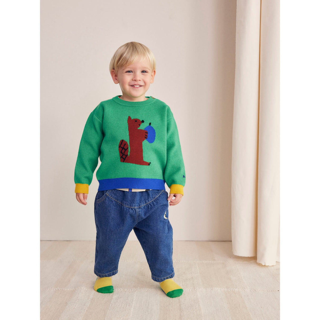 Bobo Choses Green Hungry Squirrel Jumper 2
