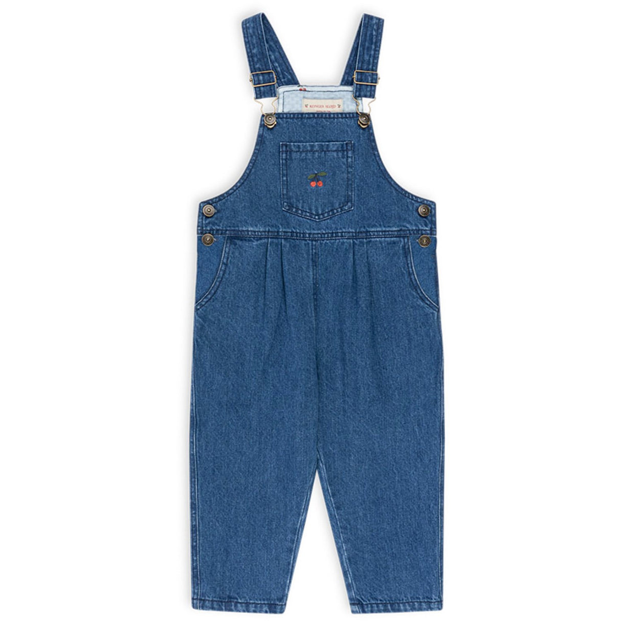 Konges Sløjd Denim Blue Cherry Magot Överalls Gots