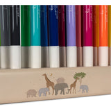 Konges Sløjd Safari Markers In Wooden Block 24 Pcs Fsc