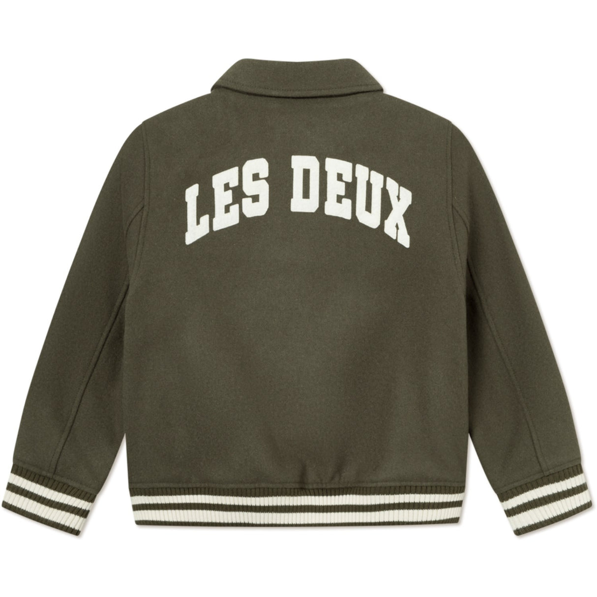 Les Deux Kids Olive Night Felipe Varsity Wool Jacket Kids 4