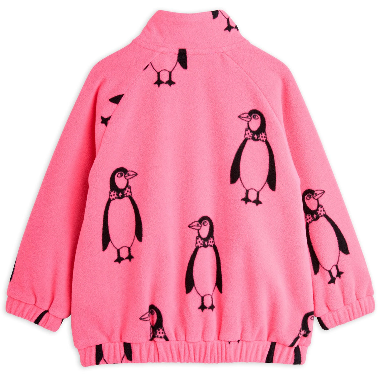 Mini Rodini Pink Penguin Fleece Jacket 5