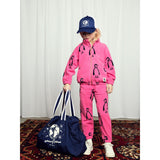 Mini Rodini Pink Penguin Fleece Jacket 2