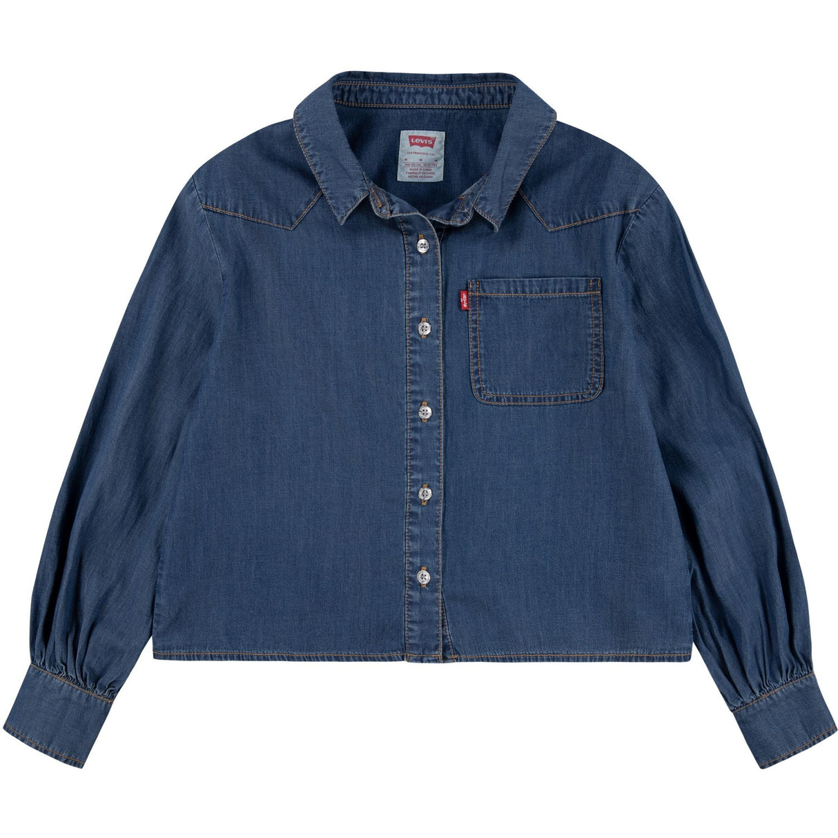 Levi's BLUE Western Peasant Denim Skjorta