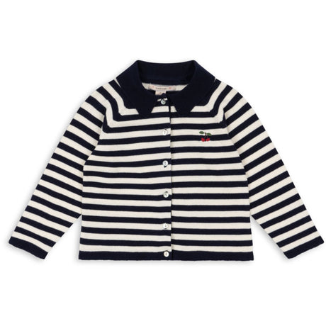 Konges Sløjd Navy Stripe Venton Knit Cardigan Gots