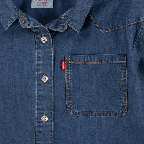 Levi's BLUE Western Peasant Denim Skjorta