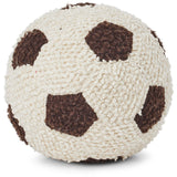 Smallstuff Off White/ Brown Stickad Fotbollsbouclé