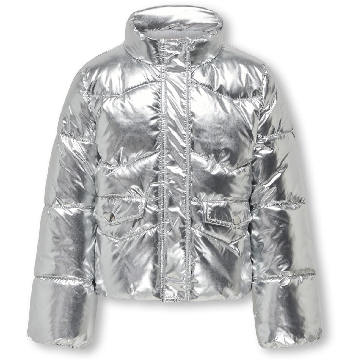 kids ONLY Silver Pearl Puffer Jacka