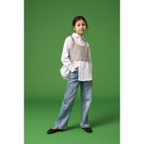 kids ONLY Cloud Dancer Zoe 2-delad skjorta med stickad väst