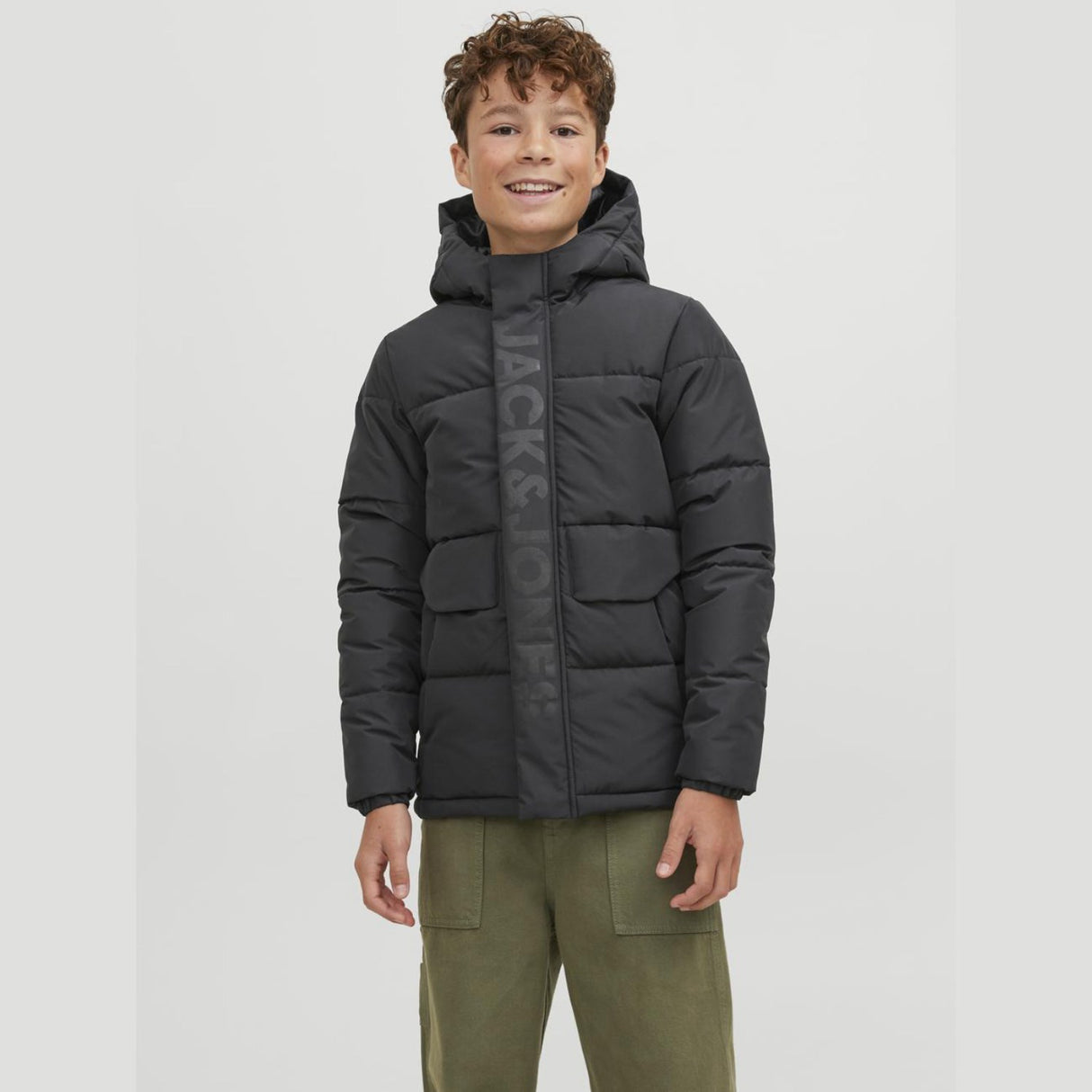 Jack & Jones Junior Black Cospeed Puffer Jacka 3