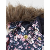 Name It Dark Sapphire Flower Snow10 Vinterdräkt AOP Fo Noos