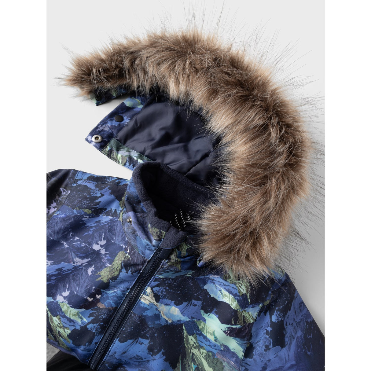 Name It Dark Sapphire Landscape Snow10 Snowsuit Line AOP Fo