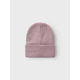 Name It Mauve Shadows Malik Stickad Beanie Badge