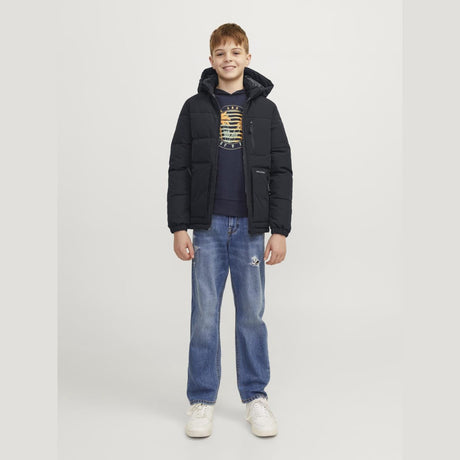Jack & Jones Junior Black Eotto Puffer Jacka