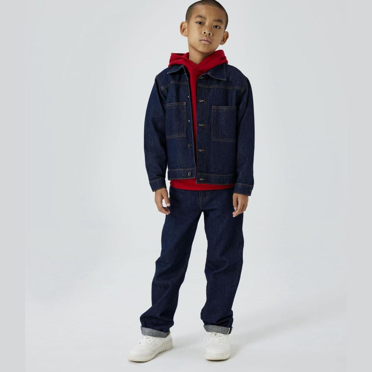 Name It Dark Blue Denim Unwashed Reese Denim Jacka