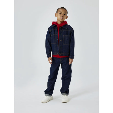 Name It Dark Blue Denim Unwashed Reese Denim Jacka
