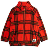 Mini Rodini Red Check Aop Fleece Jacket